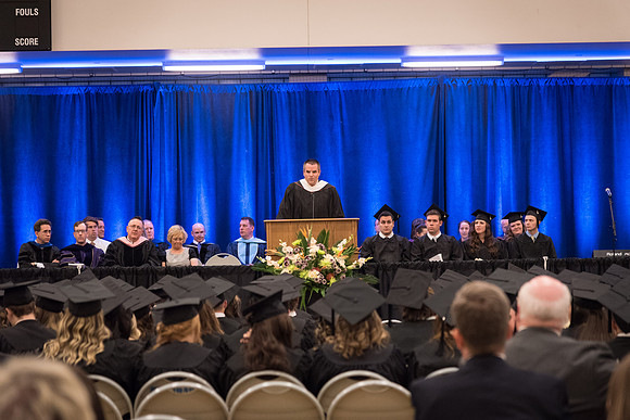 Psychology, Sociology and Social Work Convocation Ceremony in the BYU-I Center gym.