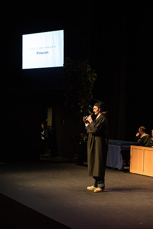 Performing and Visual Arts Convocation Ceremony in the Snow Drama Theatre.