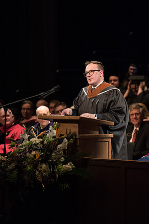 Performing and Visual Arts Convocation Ceremony in the Snow Drama Theatre.