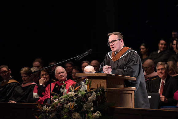 Performing and Visual Arts Convocation Ceremony in the Snow Drama Theatre.