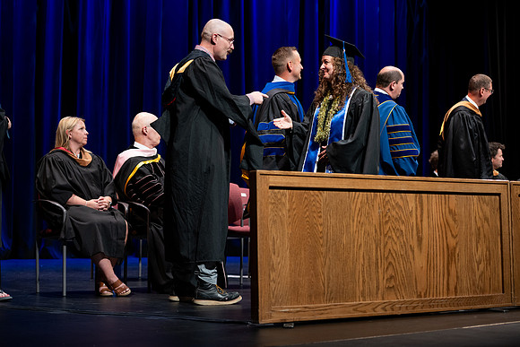 Graduates during convocation for the College of Performing and Visual Arts.