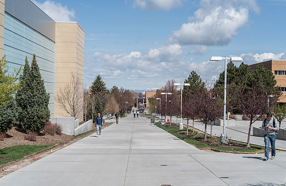 Sidewalk from Snow Building to BYU-Idaho Center.