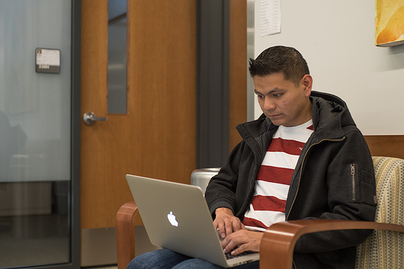 Studying in the Science and Technology Center. 2017