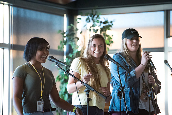 Students come together at I-Night before school begins!