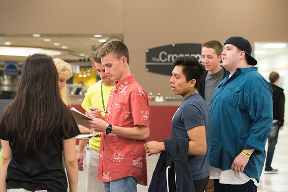 Students participate in I-Night with their Get Connected group.
