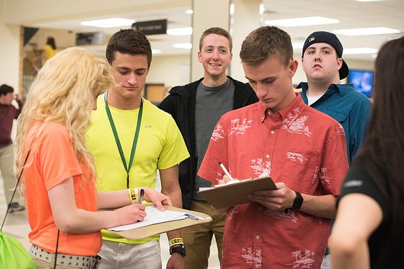 Students participate in I-Night with their Get Connected group.