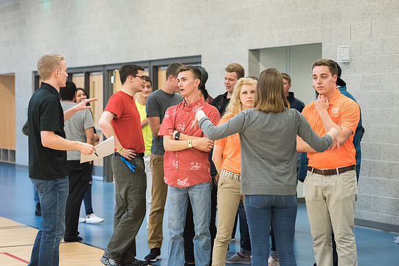 Students participate in I-Night with their Get Connected group.