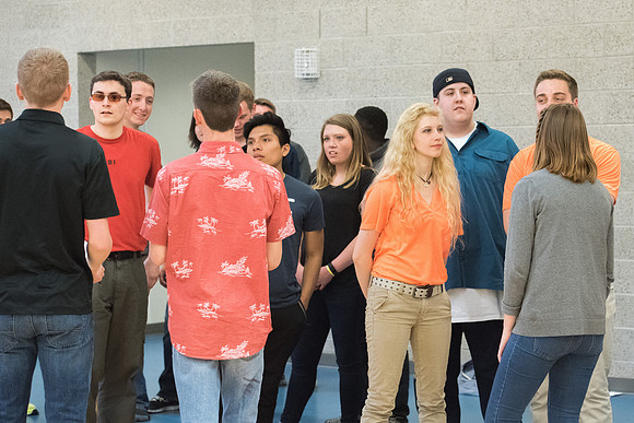 Students participate in I-Night with their Get Connected group.