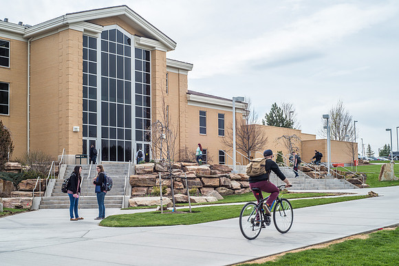 The Gordon B. Hinkley Building on the BYU-Idaho campus. 2017