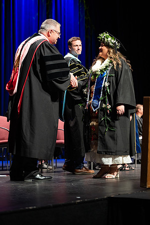 Graduates during convocation for the College of Academic Success & Interdisciplinary Studies. Speakers: Kevin Brower, Jenna Kate Wilson, Tyler Christensen