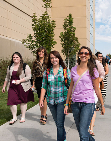 Students after first devotional Fall 2014 semester.