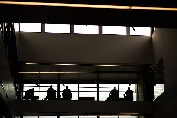 Students study in the Science and Technology Center. 2017