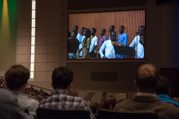 Devotional musical number was a live broadcast of BYU Pathway Worldwide students choir in Accra, Ghana. April 2017