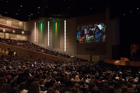 Devotional musical number was a live broadcast of BYU Pathway Worldwide students choir in Accra, Ghana. April 2017