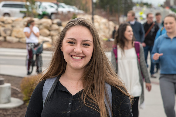 Students and employees gather in the BYU-Idaho Center for the first devotional of Spring 2107 semester.