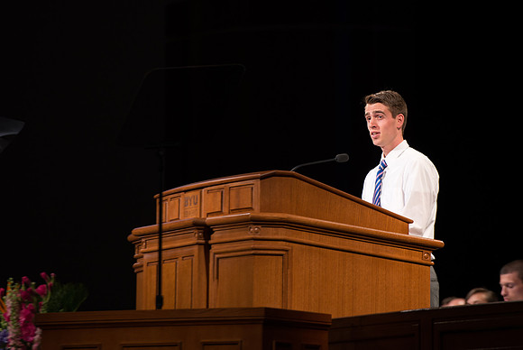 Students and employees gather in the BYU-Idaho Center for the first devotional of Spring 2107 semester. Scripture Reading