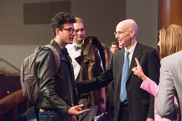 President henry J Eyring and his wife Kelly speak to Students and employees in the BYU-Idaho Center, the first devotional of Spring 2107 semester.