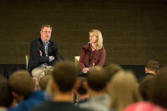 The Gilberts host a Date night in the BYU-Idaho Center.