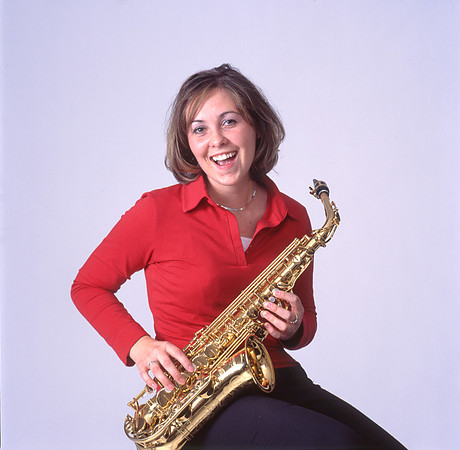 Studio Photoshoot of Saxophonist. Feb 2002