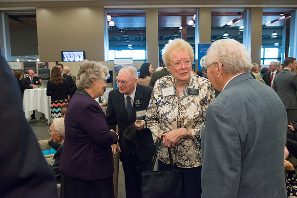 President Clark G.Gilbert meets with members of the President's Club for an evening of good food, entertainment and enlightenment.