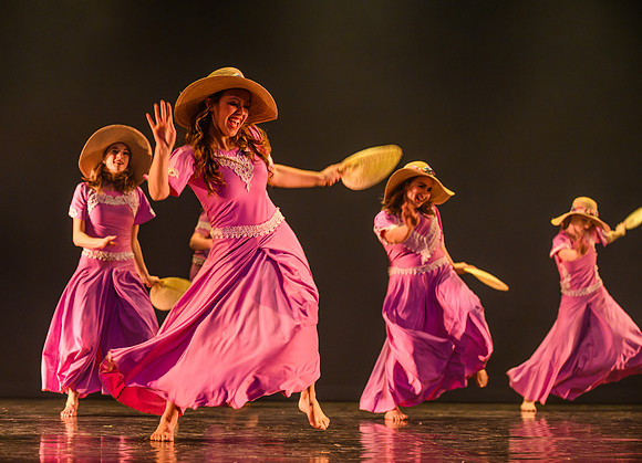 The Department of Theatre and Dance colorful Extravadance performance. Held in the Snow Drama Theatre.