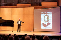 Del Parkinson piano concert in the snow building.