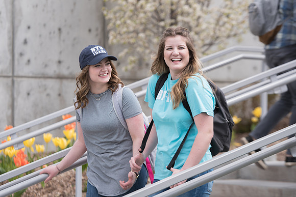 Students are ready for beautiful weather during the Spring semester!