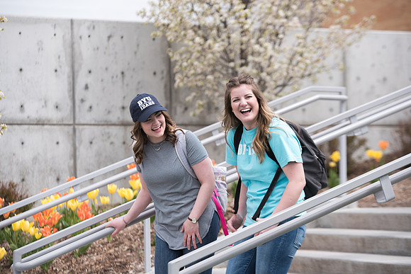 Students sport their BYU-Idaho Apparel.