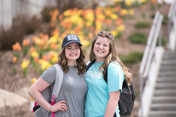 Students sport their BYU-Idaho Apparel.