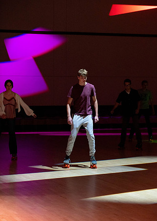 Freshman students at BYU-Idaho go roller skating at the Manwaring Center.