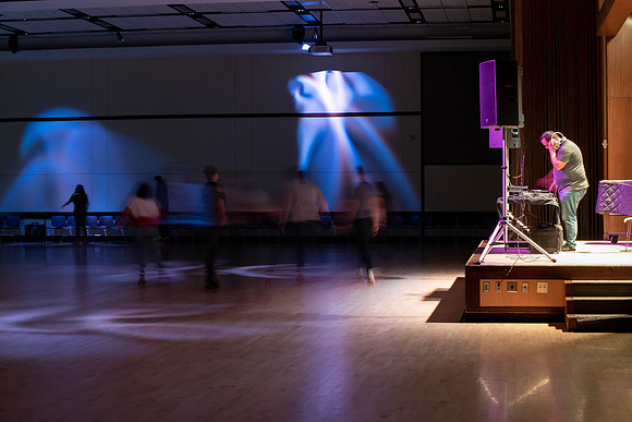 Freshman students at BYU-Idaho go roller skating at the Manwaring Center.