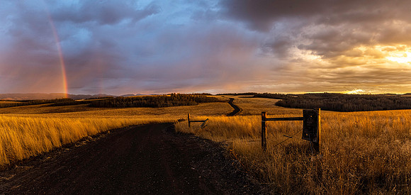 Beautiful evening light captured in the hills East of Rexburg, Idaho.