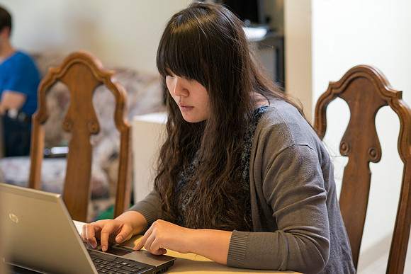 Pathway student, Chia Hsin and husband Kai Webber, April 2017