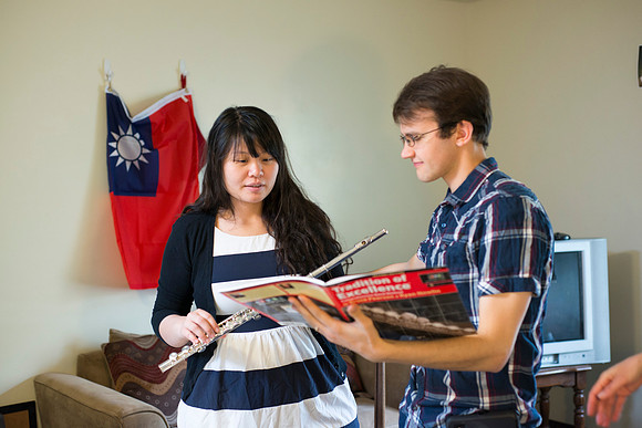 Pathway student, Chia Hsin and husband Kai Webber, April 2017