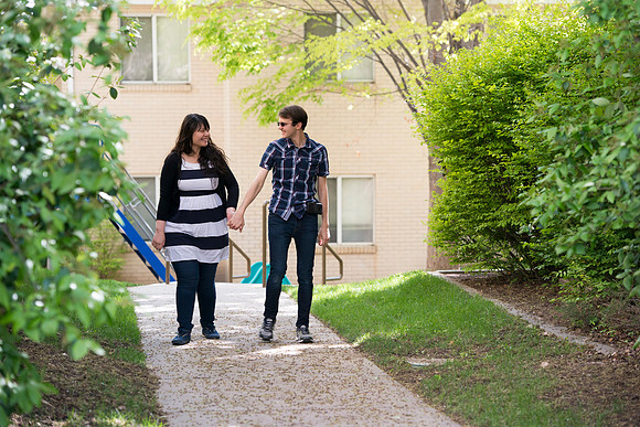 Pathway student, Chia Hsin and husband Kai Webber, April 2017