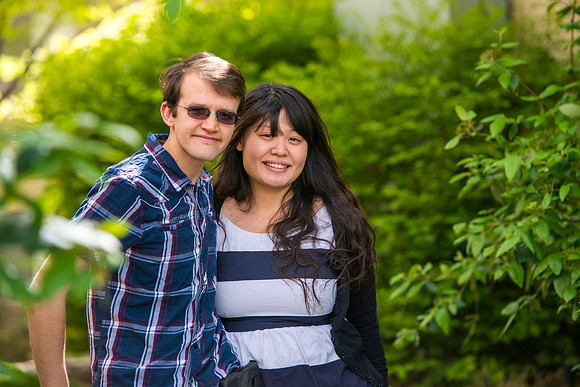 Pathway student, Chia Hsin and husband Kai Webber, April 2017