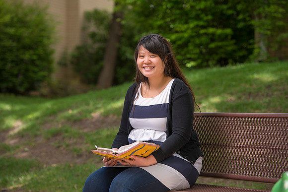 Pathway student, Chia Hsin and husband Kai Webber, April 2017