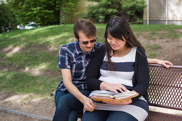 Pathway student, Chia Hsin and husband Kai Webber, April 2017