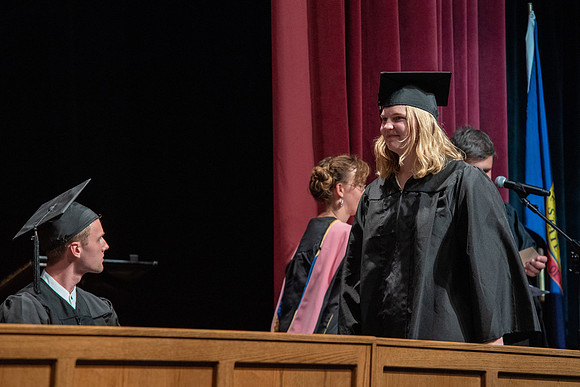 Graduates during convocation for the College of Performing and Visual Arts.