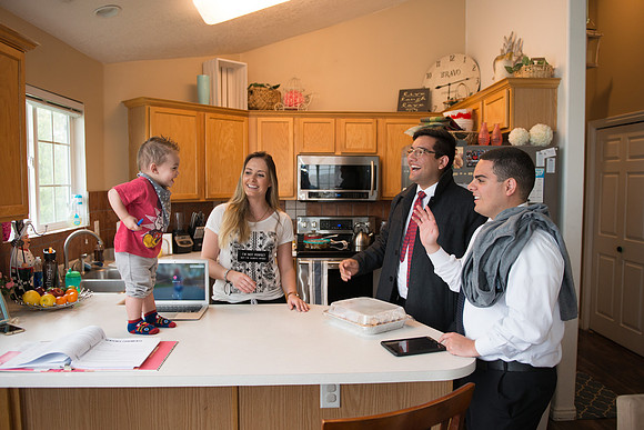 Stella prepared a meal for the missionaries. Saratoga Springs, UT. April 2017