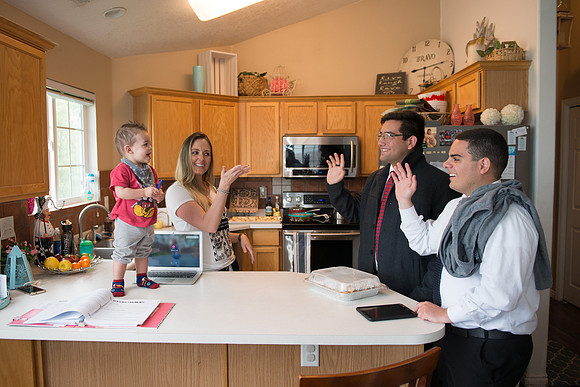 Stella prepared a meal for the missionaries. Saratoga Springs, UT. April 2017