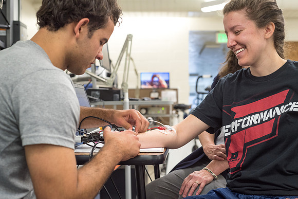Students in the exercise physiology class.