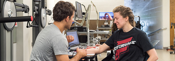 Students in the exercise physiology class.