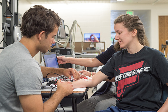 Students in the exercise physiology class.
