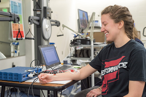 Students in the exercise physiology class.