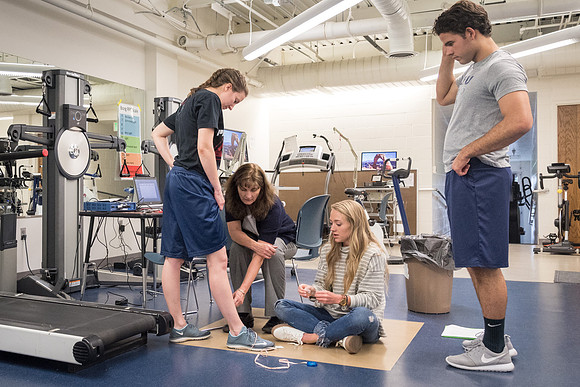Students in the exercise physiology class.