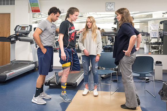 Students in the exercise physiology class.