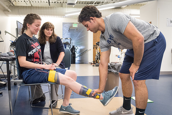 Students in the exercise physiology class.