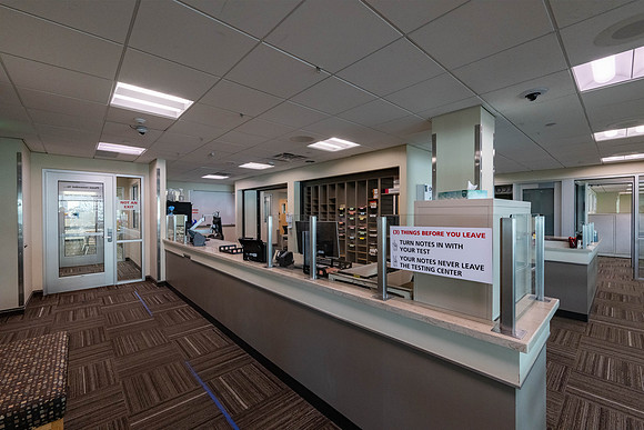 Testing Center interior.