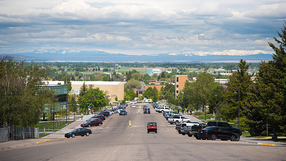 A beautiful, Spring day on campus down Center Street.